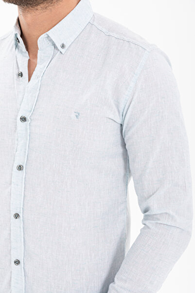 Klothy Men's Slim Fit Linen Shirt