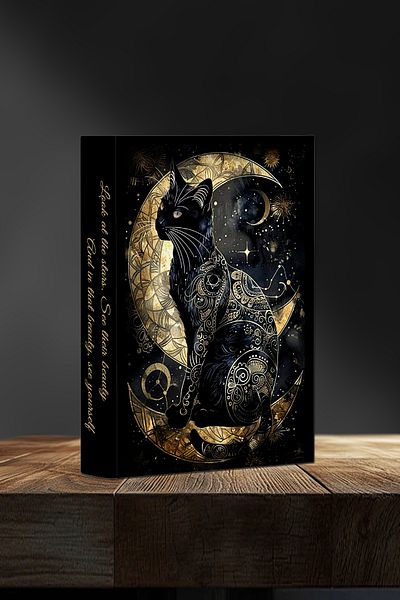 Bytwo Cat Energy Design Decor Box - Book Look Decorative Box - Storage Box