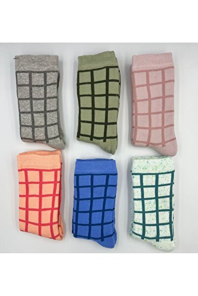 B Beşiroğlu Since 1980 Женски дебели вълнени памучни шарени цветни зимни дълги чорапи, които ви държат топли и без миризма