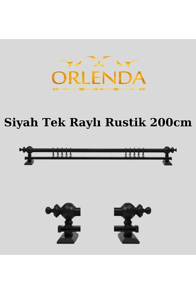 Orlenda Single Rail Rustic Curtain Strap 200cm