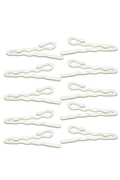 Bonolupo 10 Adet Beyaz Renkli Led Perde Askı Aparatı Peri Led Asma Aparatı