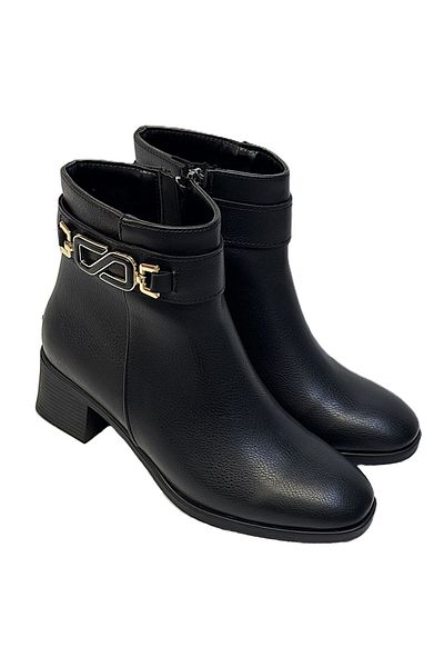 KAFKASLAR AYAKKABI Kafkaslar Short Size 4 cm Thick Short Heel New Model Stone Boots
