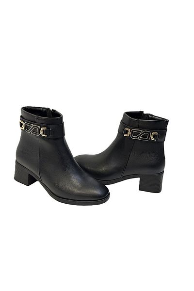 KAFKASLAR AYAKKABI Kafkaslar Short Size 4 cm Thick Short Heel New Model Stone Boots