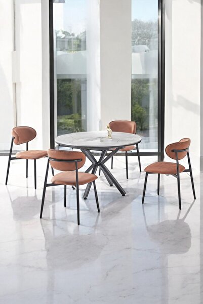 fursimo Arhor Serisi 100 X 100 Cm Açılabilir Lak Panel Beyaz Mermer Desen Mas...