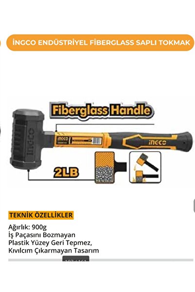 Ingco İNGCO FIBER GLAS SAPLI PİLASTİK TOKMAK