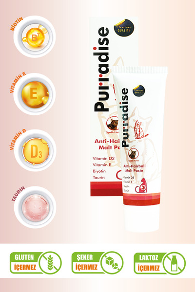 Purradise Malt Paste - Tüy Yumağı Önleyici Macun 100gr