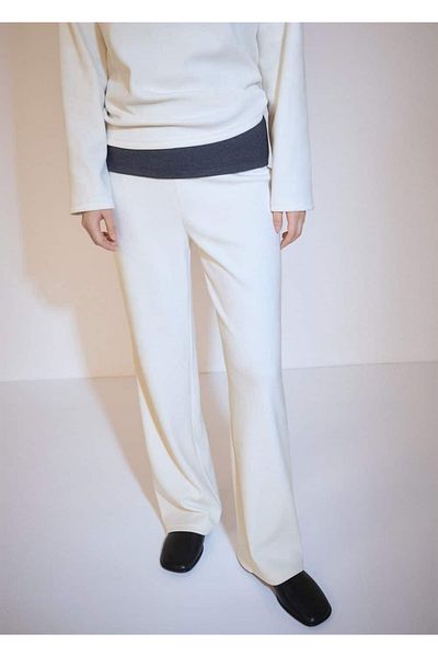 MANGO Woman Straight Cut Corduroy Trousers