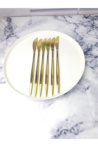 TARIK HOME GOLD STAINLESS STEEL 6 PIECES DINING BLADE