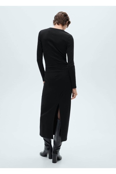 MANGO Woman Pamuklu midi elbise