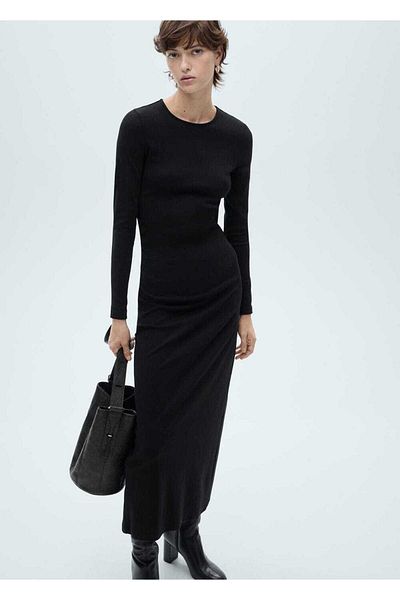 MANGO Woman Cotton midi dress