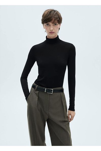 MANGO Woman Turtleneck long-sleeved T-shirt