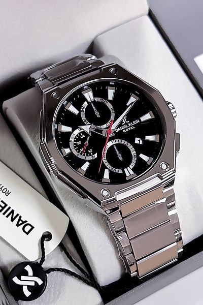 Daniel Klein 3 Atm Waterproof Men Wrist Watch Silver Color Steel Band Gift Bracelet Dker2042C2