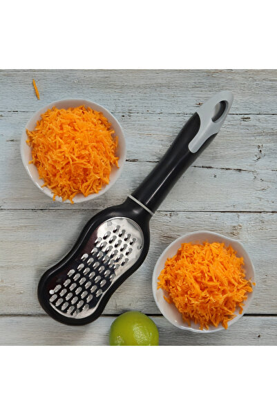 enyareshome مبشرة يد بلاستيكية بمقبض مزدوج اللون باللون الرمادي والأسود مقاس ...