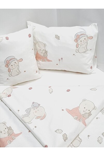 Yada Baby %100 Pamuklu Kumaştan Bebek 6 Parça Yorgan Ve Nevresim Takımı & Uyku Seti (70 X 120 CM)