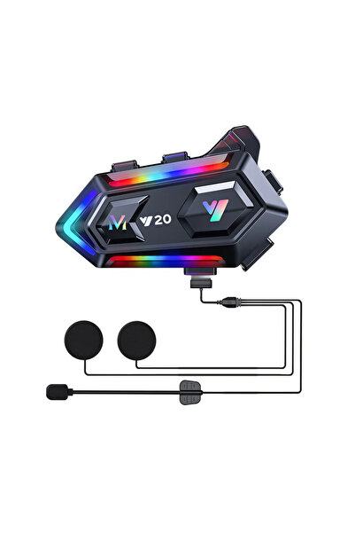 beemen Helmet Y20 Kablosuz Bluetooth 5.3 Kask Kulaklık 16 Çeşit Işık Efekti