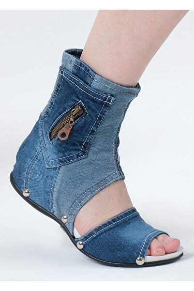 Butik JEANOLOG KOT SANDALET BEYAZ İÇ TABAN H38