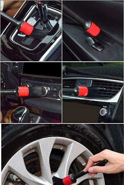 GARDENAUTO 5 ADET Oto Uyumlu Araç Detaylı Temizlik Fırçası Araba Jant Klima Klavye Temizleme Toz Alma Fırçası