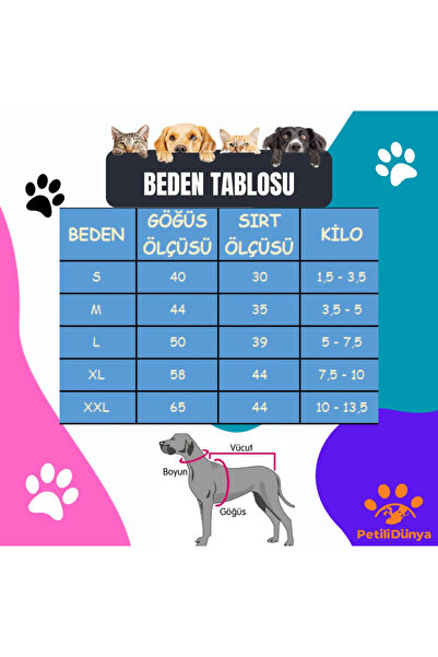 PetiliDünya Yılbaşı Kıyafeti - Köpek ve Kedi için Noel Elbise