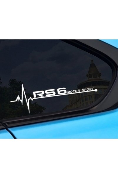 Berrybu Accessory Auto Side Window Sticker Compatible for Audi Rs6 20 X 7 cm