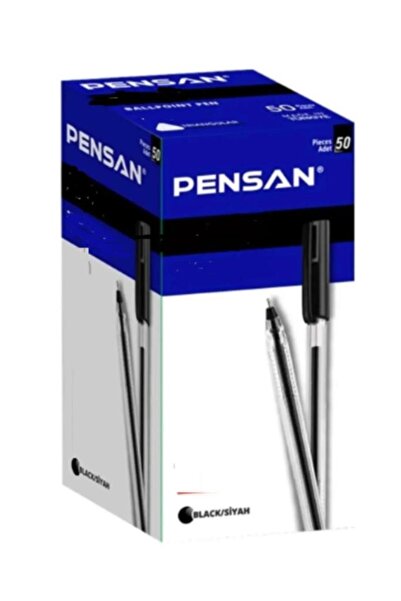 Pensan Tükenmez Kalem Üçgen Siyah 0,5 MM 50 Li 2305