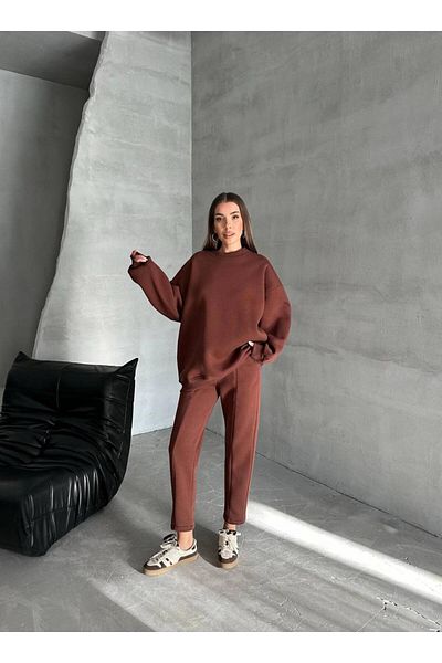 Melike Bakar Boutique Three Thread Oversize Tracksuit Set