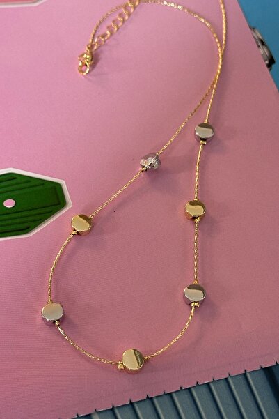 Trendy Butik قلادة نموذج دائرة بلونين