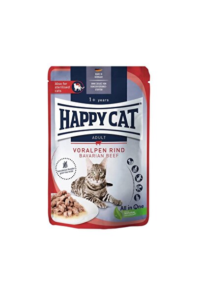 Happy Cat Sığır Etli Tahılsız Yetişkin Kedi Konservesi 85gr
