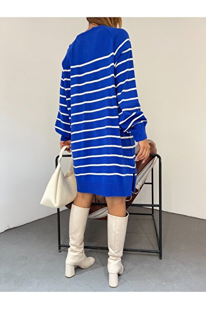 Modamorfo Barevná tunika Saks s polovičním knoflíkem a detailem rozparku