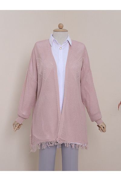 Modamorfo Kurze Strickjacke mit Quasten