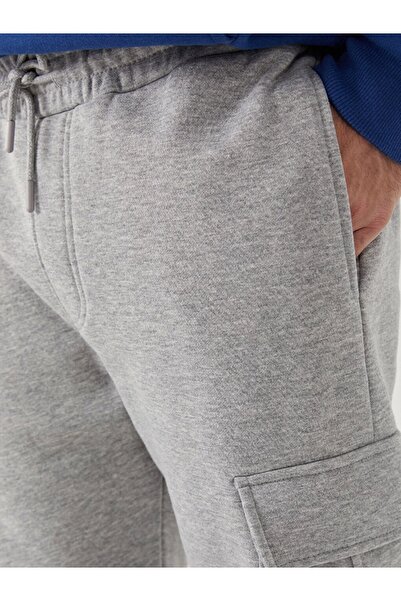 LC Waikiki Ανδρικό χοντρό παντελόνι Jogger Xside Grey Standard Fit