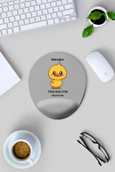 Gizeo Concept Baby I Say I'm Dangerous Patterned Mouse Pad with Wrist Support