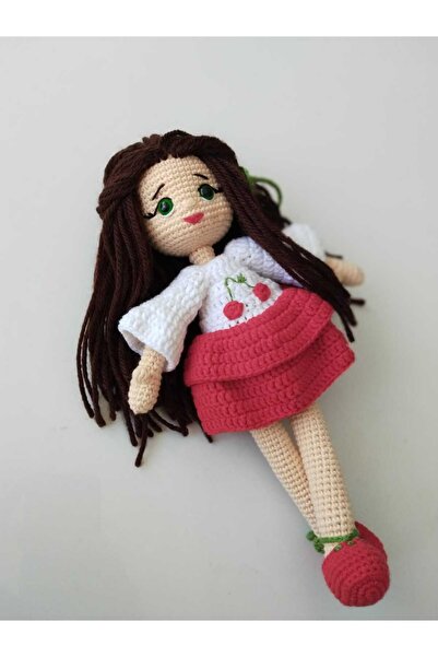 Damla Kiraz Bebek - Amigurumi Bebek - Organik Oyuncak