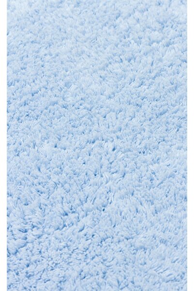 Eko Halı Cotton Boon Cbn Plaın Blue Yıkanabilir Kaymaz Tabanlı Naturel Pamuk Bebek Halısı