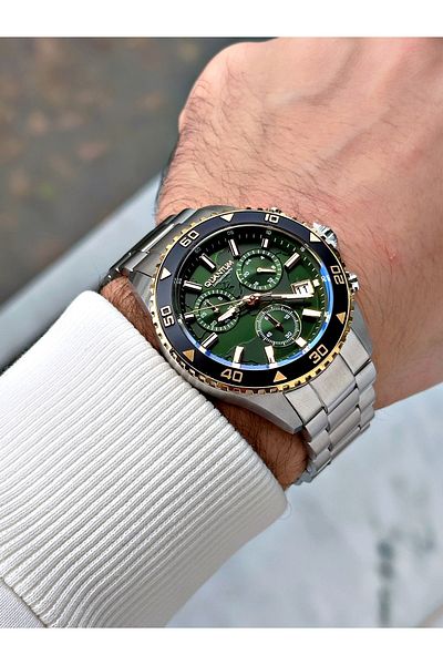 Quantum Functions Active 10 Atm Waterproof Steel Band Steel Case Men Wristwatch 1160.270
