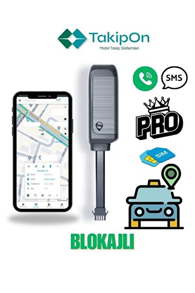 TakipOn Araç Takip Cihazı, Sım Kartlı, Motor Blokajlı, Profesyonel Paket, Gps...