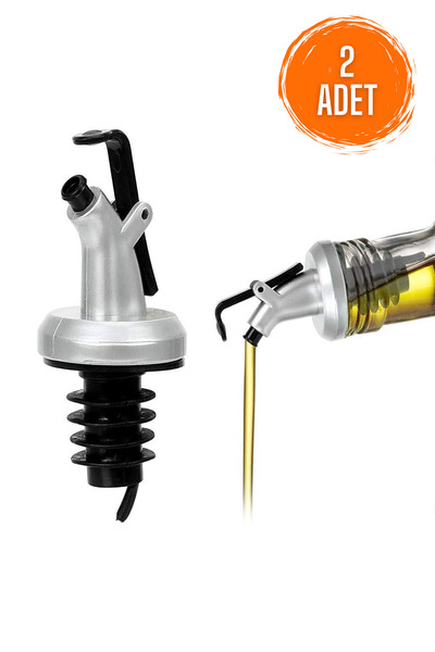 Factorial Yağdanlık Ucu 2'li Damlatmaz Şişe Ucu Dökme Ağızlığı Sızdırmaz Kapaklı Tıpa Sofra Mutfak Aksesuar