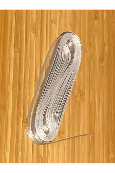 Öztürk Glitter Ribbon, 1cm. 10 Meters. Silver Sim.