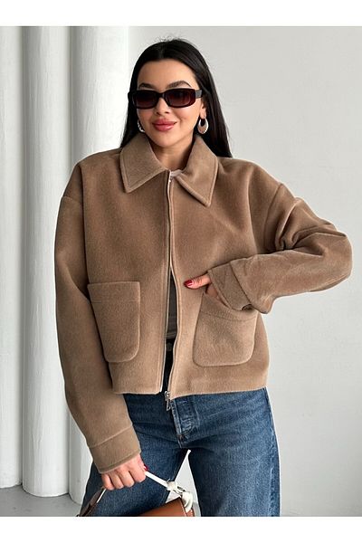 Laluvia Яке с цип Camel Belita - St00664