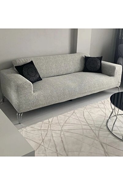 JAKARLI HUSĂ PENTRU CANAPĂ 3 LOCURI HUSĂ PENTRU CANAPĂ EXTENSIBILĂ 1 BUC. GREY STONE