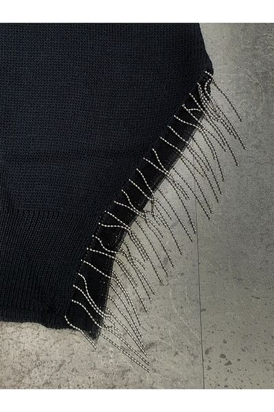 Modamorfo Ripped Tassel Knitwear Sweater