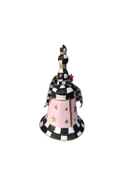 Sister Home Design Yılbaşı Çanı - Masa Üstü Pembe Çan - Polyester Çan