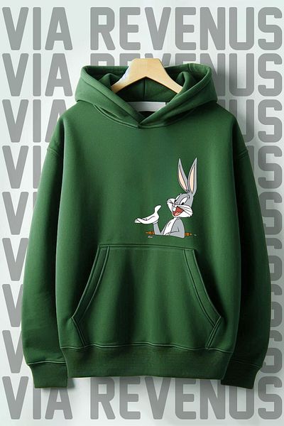 Vordevia Φούτερ με κουκούλα με στάμπα Bugs Bunny