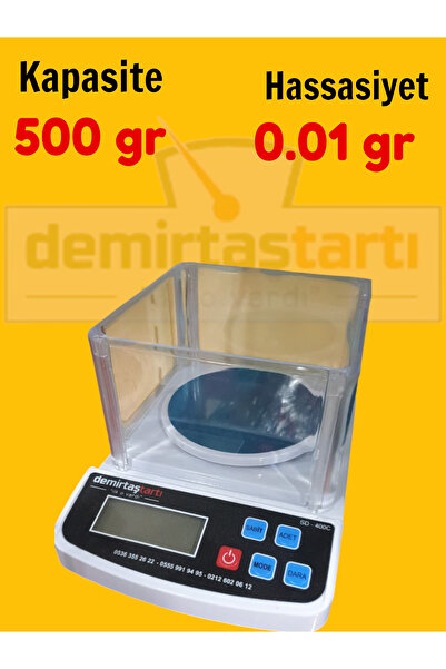 Demirtaş Tartı Dijital Çok Hassas Tartı - Eczane Kuyumcu Terazisı 600gr/0.01 gr Sf-400C Sağlam ve Dayanıklı Terazi
