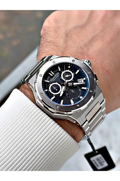 Quantum Functions Active 10 Atm Waterproof Steel Band Steel Case Men Wristwatch 1081.390