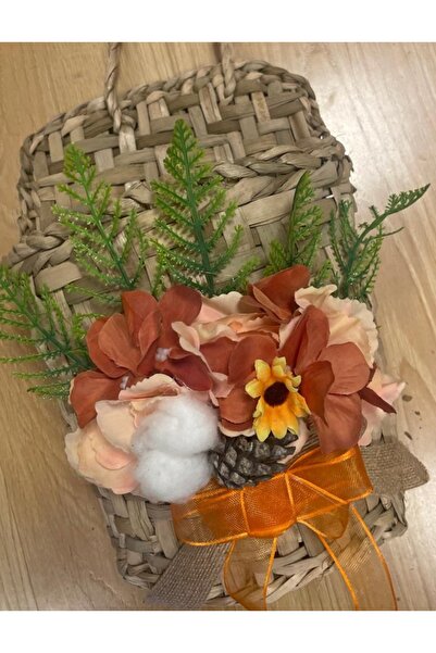 Marrone Цветна кошница Декоративна кошница от ракита Памучен изтривалка за вр...