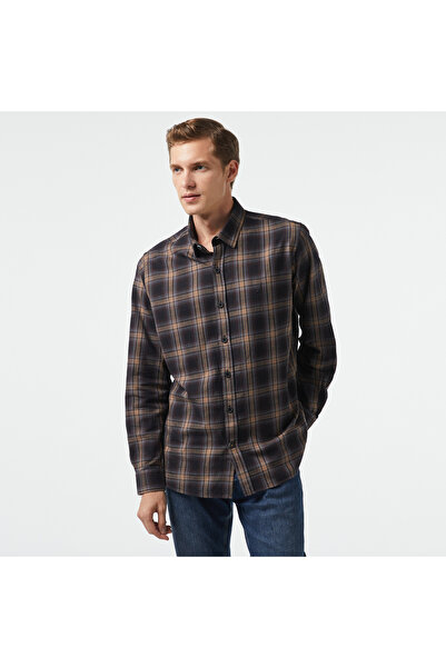 Nautica Erkek Kahverengi Classic Fit Gömlek