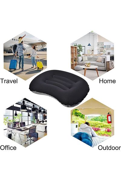 Boldy 1 Piece Camping Inflatable Pillow - Oval Sea and Travel Pillow