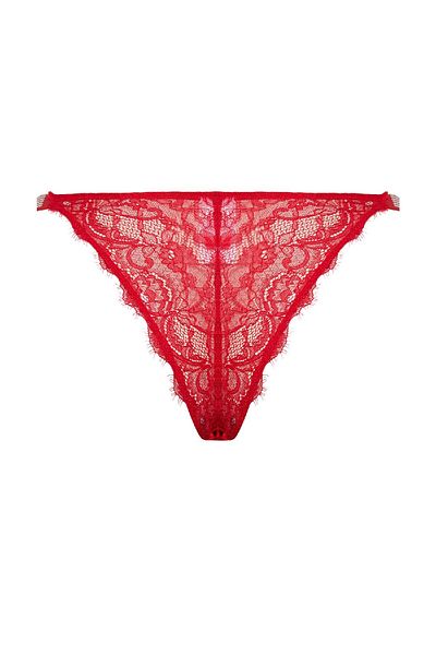 DeFacto Fall in Love Neujahrs-Spitzen-Slip, rotes Höschen D6412AX24WN