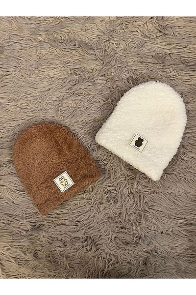 enes baby Pack of 2 Soft Berets with Plush Welsoft Label