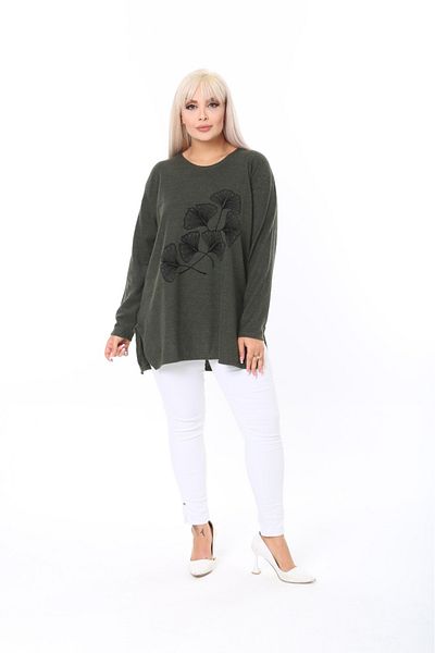 tıgersıze Plus Size Women's Soft Soft Fabric Sweater